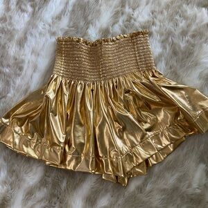 Gold queen of sparkles shorts